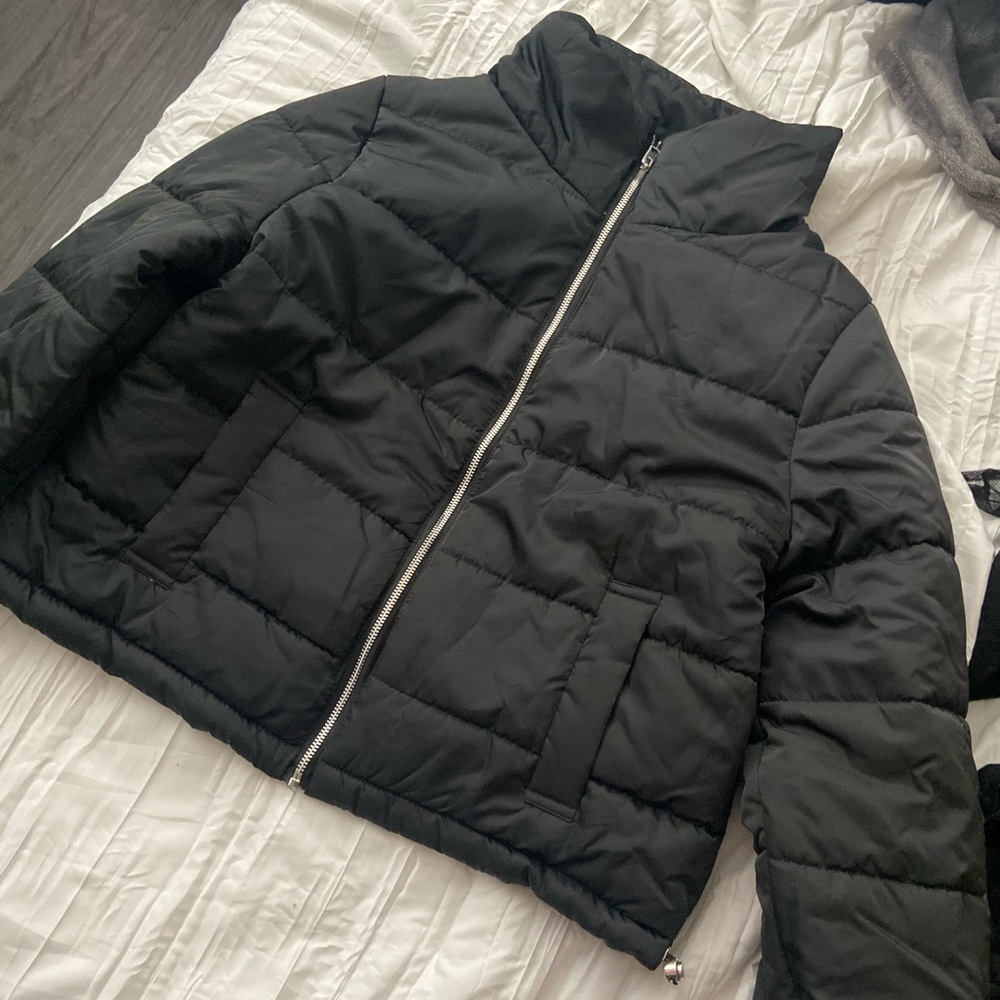 Black puffer jacket